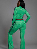 Fashionable and Casual Solid Color Pull Tie Two-piece Set YD-8840