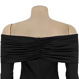 Sexy One-shoulder Slim-fitting Arm-wrapped Dress BY-7559