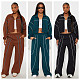 Fashionable Casual Wide-leg Line Color-blocked Stand-collar Two-piece Set YD-8839
