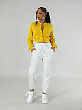 Fashionable Baseball Jacket Patchwork Single-breasted Two-piece Suit FN-6007