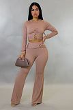 Sexy Slim Fit Hollow-Out Top and Bootcut Pants Two-Piece Set GZDM-2540