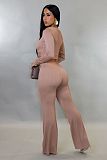 Sexy Slim Fit Hollow-Out Top and Bootcut Pants Two-Piece Set GZDM-2540