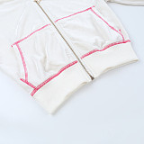 2025 New Casual Zipper Tight Fur Collar Jacket SUM-25039