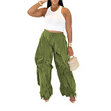Casual Patchwork Lace Loose Wide-leg Trousers AIL-336