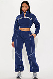 Stylish Letter Print Casual Sports Hoodie Set FC-1418