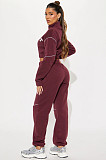 Stylish Letter Print Casual Sports Hoodie Set FC-1418
