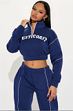 Stylish Letter Print Casual Sports Hoodie Set FC-1418