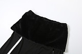 Stylish and Elegant Fur Collar One-shoulder Bodysuit ZJQD-83893