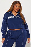 Stylish Letter Print Casual Sports Hoodie Set FC-1418