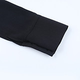 Sexy Hollowed-out Ruffled Long-sleeved Slim-fit Short Dress SUM-25245