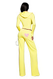 Casual Printed Hooded Zip-up Jacket and Low-waisted Trousers Tracksuit XS-1162