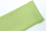 Solid Color Zipper Stand Collar Sports Jacket Fitness Yoga Wear Trousers Set JY-7051