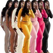 Leisure Sets Women Long Sleeves Zipper Hoodies And Long Pants CH-24058
