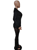 Formal Jacket Bubble Mesh Fabric Straight-leg Suit LSD-83121
