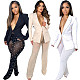 Formal Jacket Bubble Mesh Fabric Straight-leg Suit LSD-83121