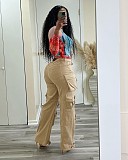 Straight-leg Loose Workwear Multi-pocket Denim Trousers LSD-24472