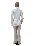 Formal Jacket Bubble Mesh Fabric Straight-leg Suit LSD-83121