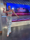 Multiple Pockets Stretch Rhinestone Ripped Jeans 2025 OD-8715