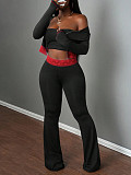 Stylish Solid Color Hooded Patchwork Lace Zip-up Jacket and Trousers Casual Suit XS-1168