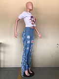 Street Ripped Tassel Stretch Denim Jeans OD-8436