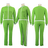 Casual Color-blocked Long-sleeved and Long-legged Sportswear Set PMR-019