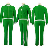 Casual Color-blocked Long-sleeved and Long-legged Sportswear Set PMR-019