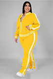 Casual Color-blocked Long-sleeved and Long-legged Sportswear Set PMR-019