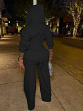 Casual Solid Color Knitted Long-sleeved Tassel Suit TK-6347