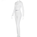 Long Sleeve Crop Tops Tshirt Leggings Pants Bodycon Tracksuit BLG-062449