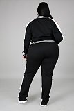 Casual Color-blocked Long-sleeved and Long-legged Sportswear Set PMR-019