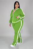 Casual Color-blocked Long-sleeved and Long-legged Sportswear Set PMR-019
