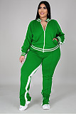 Casual Color-blocked Long-sleeved and Long-legged Sportswear Set PMR-019