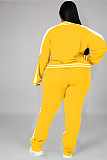 Casual Color-blocked Long-sleeved and Long-legged Sportswear Set PMR-019