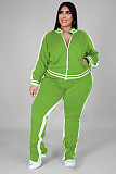 Casual Color-blocked Long-sleeved and Long-legged Sportswear Set PMR-019