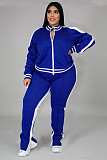 Casual Color-blocked Long-sleeved and Long-legged Sportswear Set PMR-019
