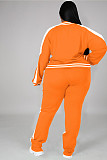 Casual Color-blocked Long-sleeved and Long-legged Sportswear Set PMR-019