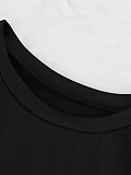 New Letter-print Asymmetrical Long-sleeved Top + Leggings Two-piece Set HANI-Z018