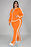 Casual Color-blocked Long-sleeved and Long-legged Sportswear Set PMR-019