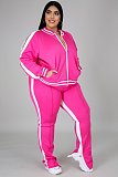 Casual Color-blocked Long-sleeved and Long-legged Sportswear Set PMR-019