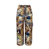 Fashion Trendy Jacquard Retro Multi-pocket Overalls ZS-0740