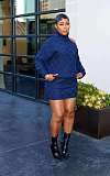 New Casual Plaid Knitted Skirt Suit TR-1353