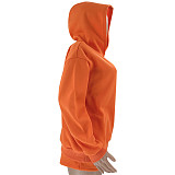 Solid Color Pullover Hooded Long-sleeved Sweatshirt and Casual Shorts Set SSN-211280