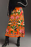 2025 Retro Tropical Plant Print Skirt For Women SHD-9705