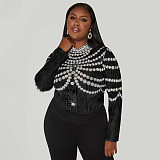 New Plus-size Digital Print Casual Top NNWY-8841