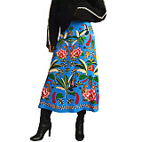 2025 Retro Tropical Plant Print Skirt For Women SHD-9705
