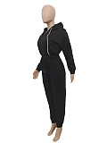 Long Sleeve Warm Zipper Pullover Hooded Jumpsuit BN-9401