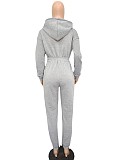 Long Sleeve Warm Zipper Pullover Hooded Jumpsuit BN-9401