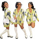 Casual Diamond-patterned Knit Mid-length Coat TR-1350