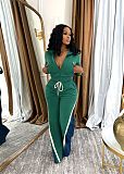 Stylish Denim Ribbed Patchwork Tracksuit TE-4725