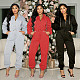 Long Sleeve Warm Zipper Pullover Hooded Jumpsuit BN-9401